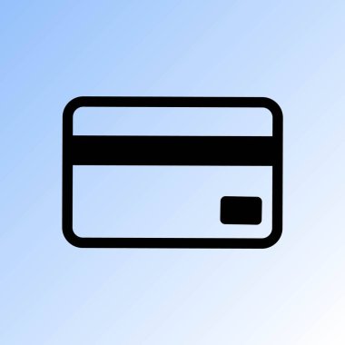 Plastik kart vektör simgesi