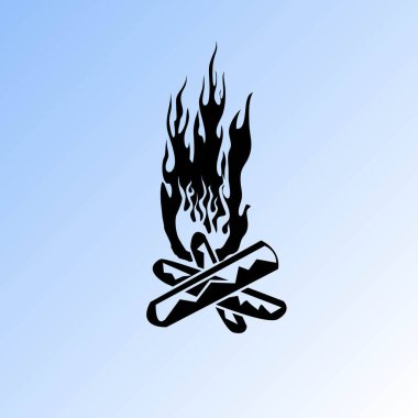 basit şenlik ateşi vektör simgesi