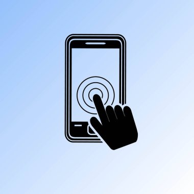 Vektör dokunmatik ekran smartphone simgesini