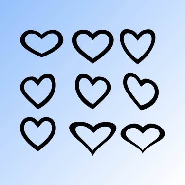 Kalp simgesi, vektör illüstrasyonu