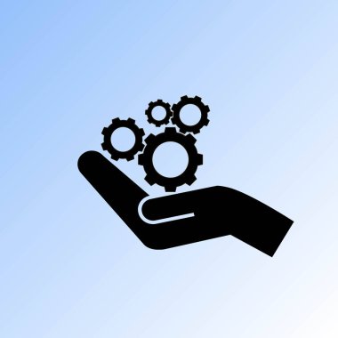 el ve mekanizma vektör simgesi