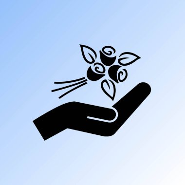 basit gül vektör simgesi