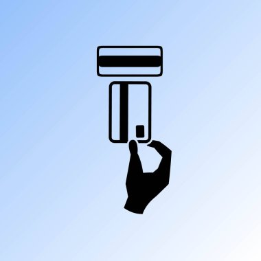 Kredi kartı ikonu vektör illüstrasyonu