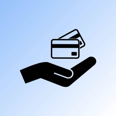 Kredi kartı vektör çizim holding