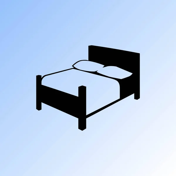 シンプルなベッド ベクトル アイコン — ストックベクタ