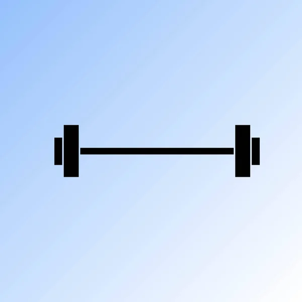 Eenvoudige Barbell Vector Pictogram — Stockvector