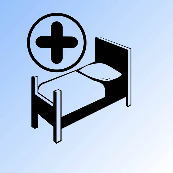 Лікарняне Ліжко Векторні Ілюстрації — стоковий вектор
