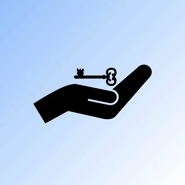 Χέρια Και Vector Κλειδί Εικονίδιο — Διανυσματικό Αρχείο