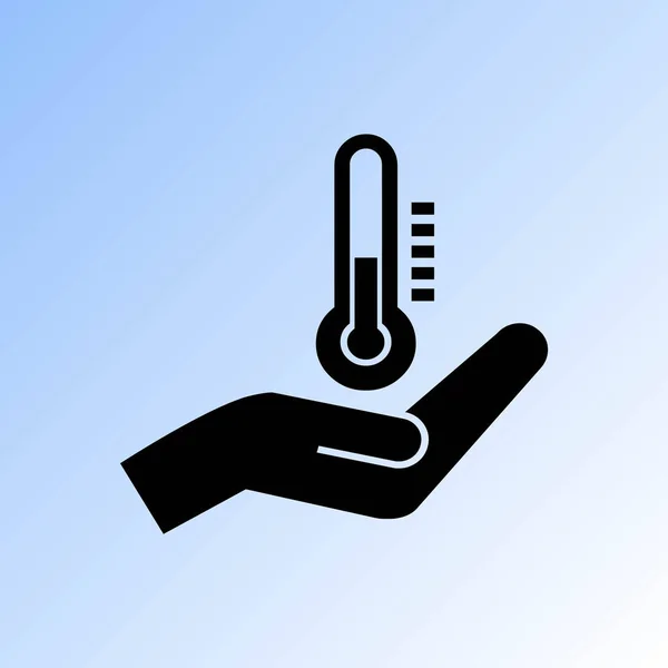 Eenvoudige Thermometer Vector Pictogram — Stockvector