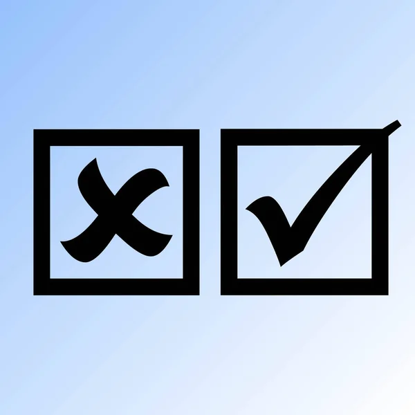 Check Mark Tick Yes Vote Icon — Stock Vector