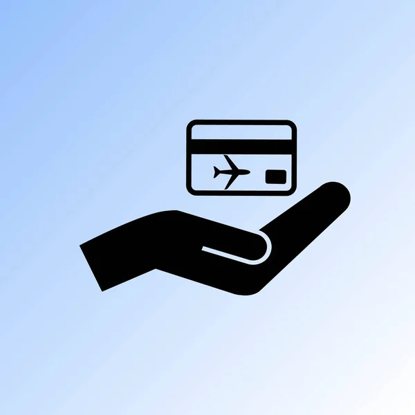 Hand Ticket Vector Pictogram — Stockvector