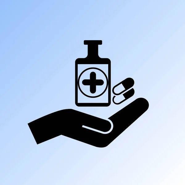 Medizin Und Hand Vektor Symbol — Stockvektor