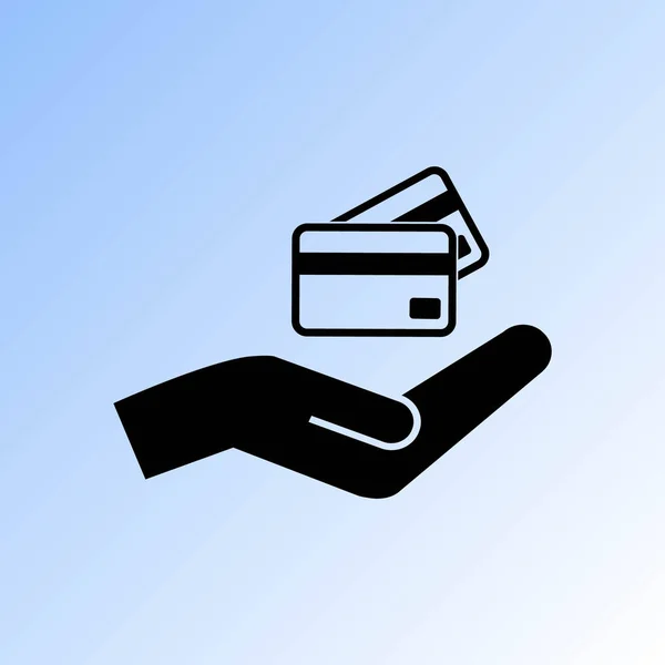 Πιστωτική Κάρτα Κρατώντας Εικονογράφηση Διάνυσμα — Διανυσματικό Αρχείο