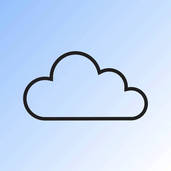 Ikona Wektora Chmury Ilustracja — Wektor stockowy