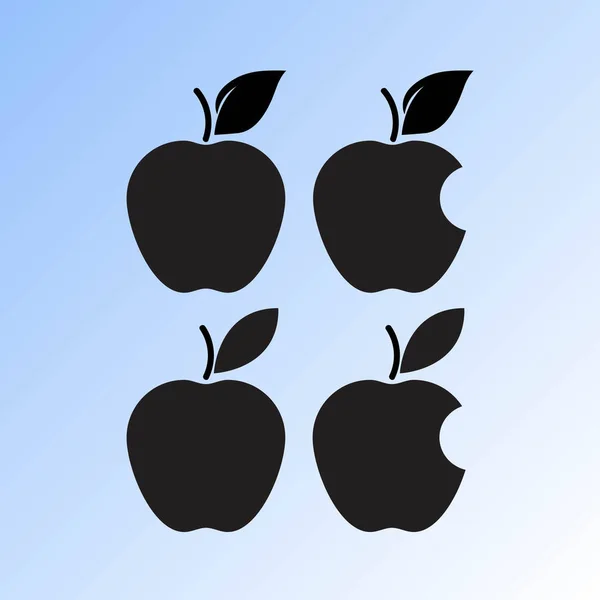 Apple-Ikonen gesetzt — Stockvektor