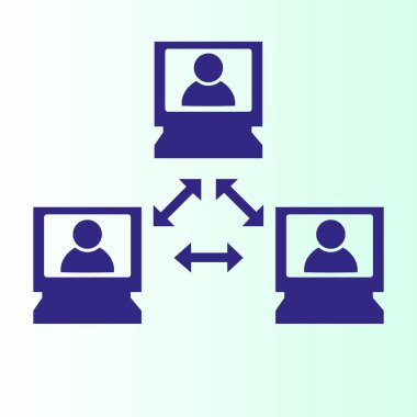 Video konferans vektör simgesi