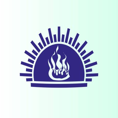 basit şömine vektör simgesi