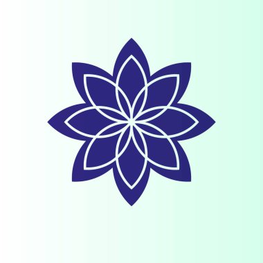 Basit çiçek vektör simgesi