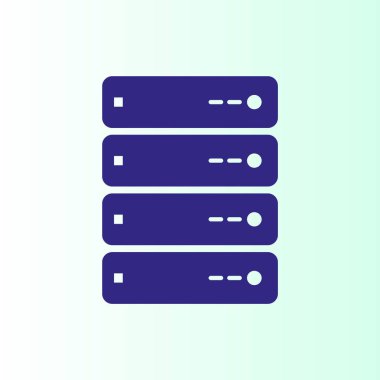 Bilgisayar sunucu simgesini, vektör çizim