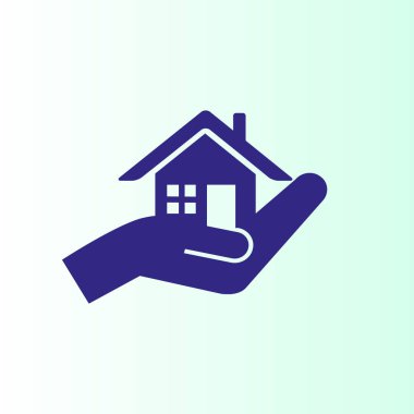 evin arka plan üzerinde el simgesine