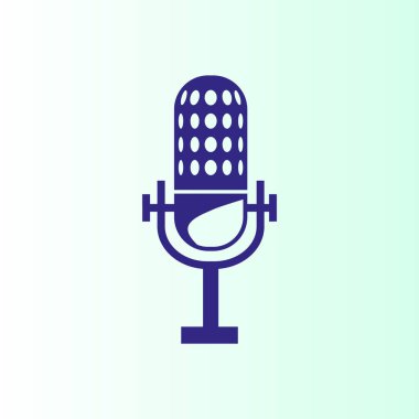 Retro mikrofon vektör simgesi