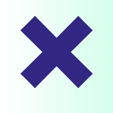 simge silin. çapraz vektör çizim