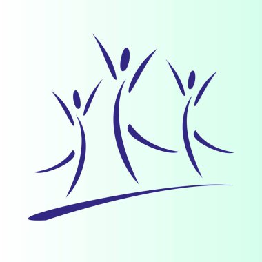 basit başarı takım vektör çizim