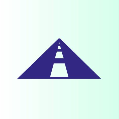 Yol simgesi, otoyol vektör çizim