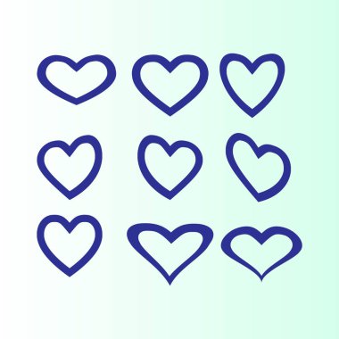 Kalp simgesi, vektör illüstrasyonu