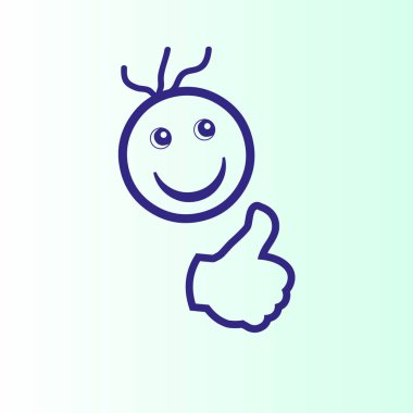 Gülen yüz vektör çizim