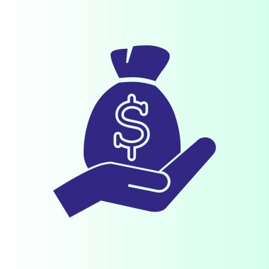 Paran ve el vektör simgesi