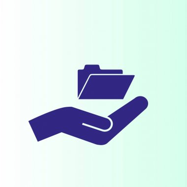 basit klasör simge vektör çizim