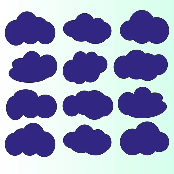 Ilustración Simple Icono Nube Vector — Archivo Imágenes Vectoriales