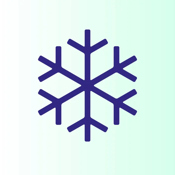 Enkla Snöflinga Ikonen Vektorillustration — Stock vektor