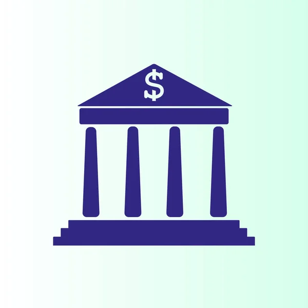 Vector Bank Building Icon — Stock Vector