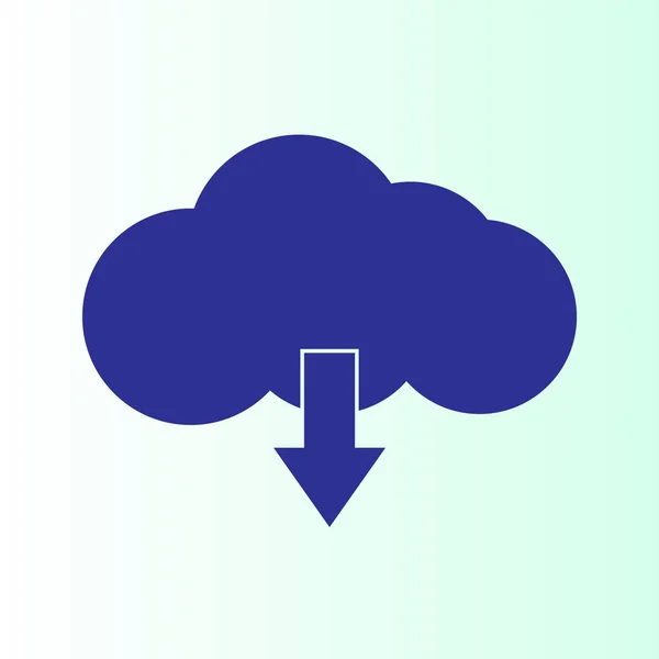 Ikona Wektora Przesyłania Chmury — Wektor stockowy