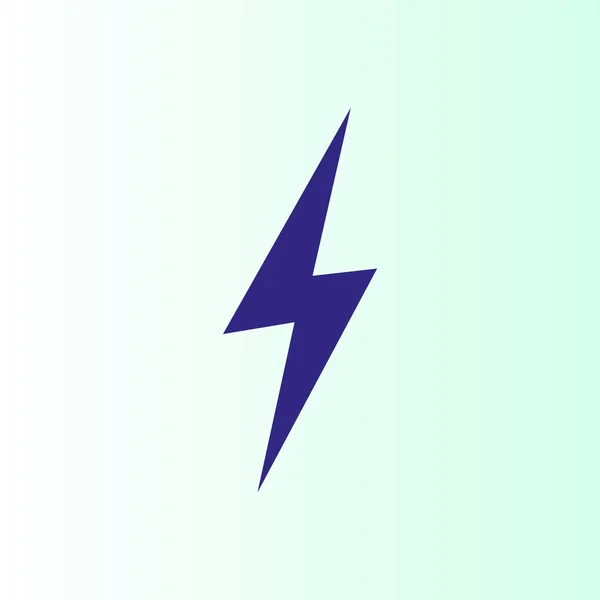 Enkel Vektor Lightning Ikon — Stock vektor