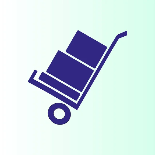 Icône Vectorielle Simple Chariot Main — Image vectorielle