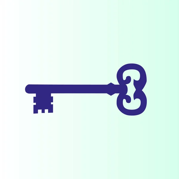 Einfaches Schlüsselvektorsymbol — Stockvektor