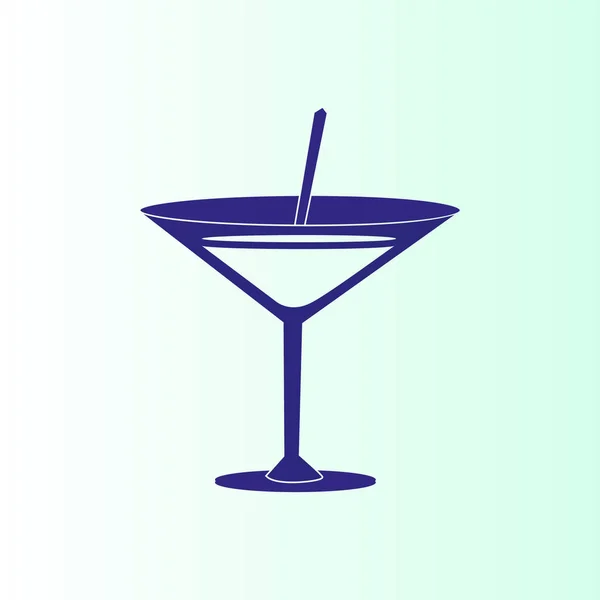 Enkel Cocktail Vektor Symbol — Stock vektor