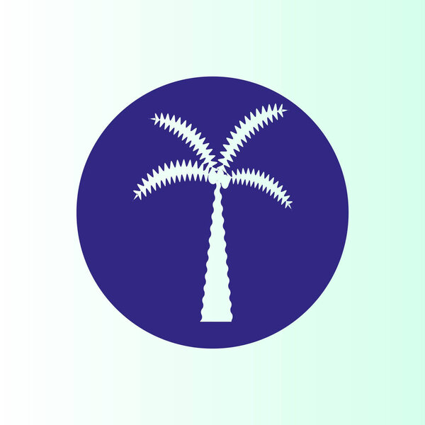 tree icon, palm vector illustration