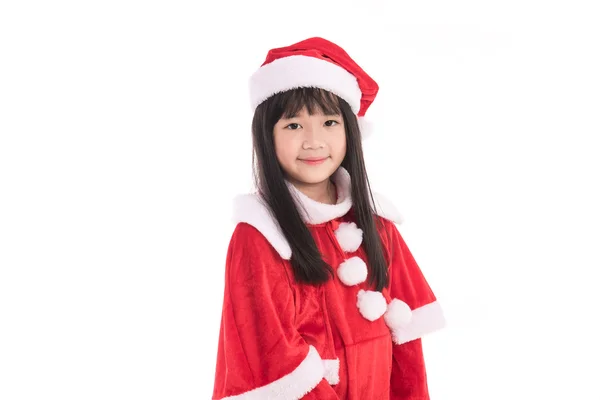 Pouco menina asiática no Natal — Fotografia de Stock