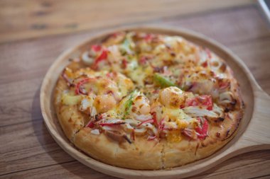 Taze fırın pizza pişmiş