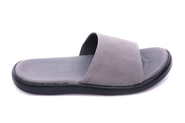 Grey leather sandal — Stock Photo, Image