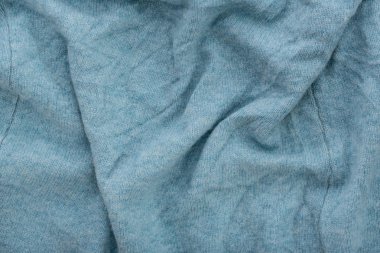 Eski kirli buruşuk camgöbeği çarşaf kumaş doku arka planını yakın çekim.