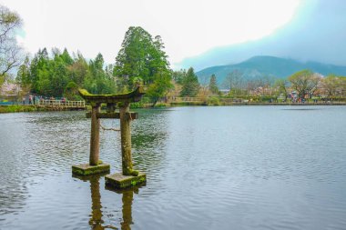 Japonya'da Yufuin bahar toplayan 