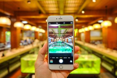 Fukuoka ünlü Japon restoranında dekorasyon ve iç