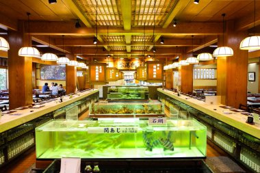 Fukuoka ünlü Japon restoranında dekorasyon ve iç