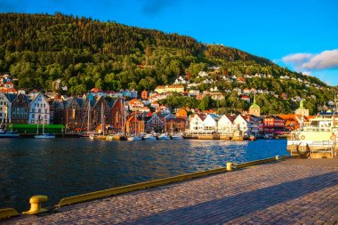 Bergen şehir Norveç'te toplayan