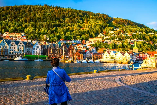 Bergen şehir Norveç'te toplayan